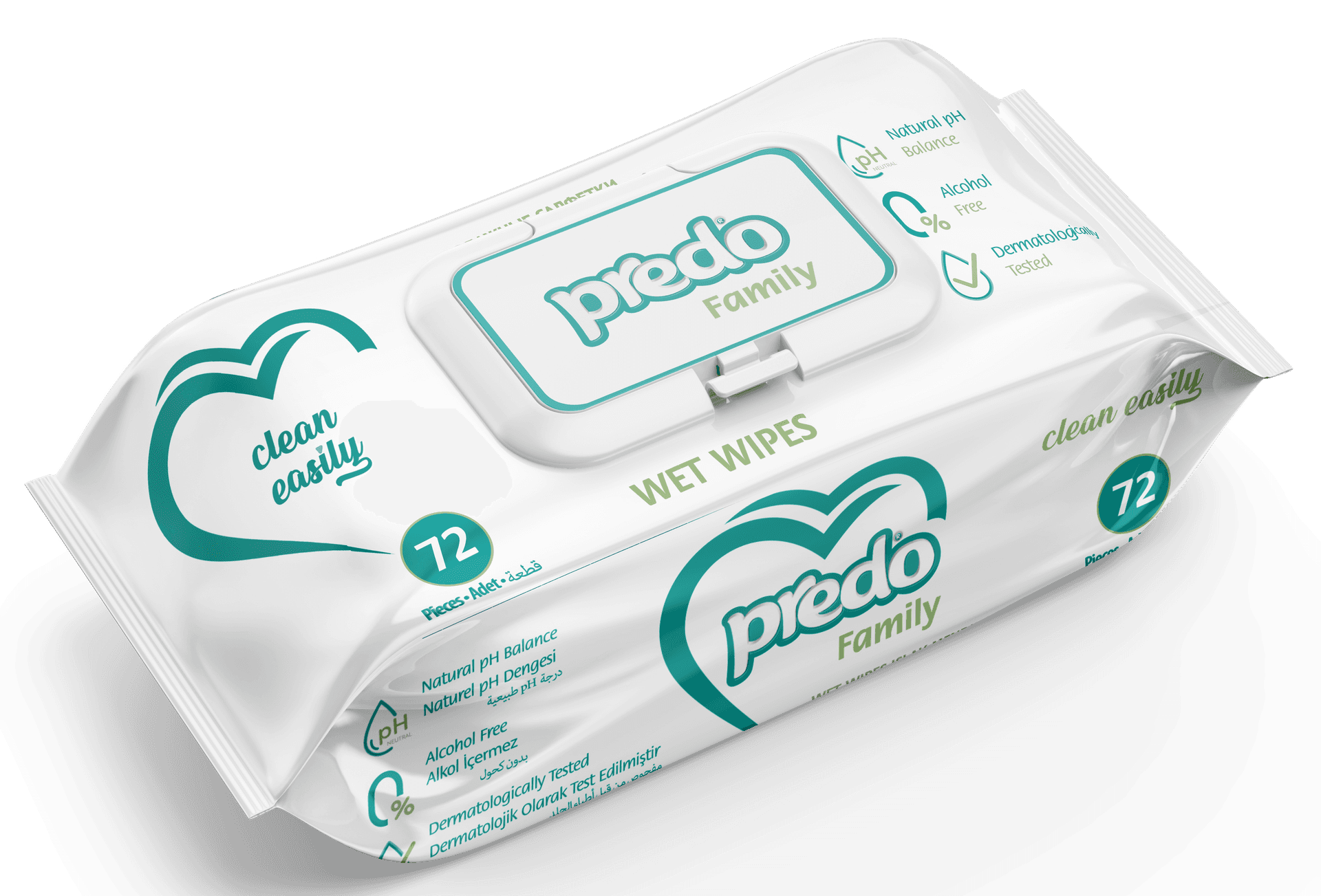Predo Family Wet Wipes 72